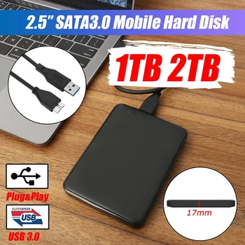 Išorinį Kietąjį Diską USB3.0 HDD, HD Kietasis Diskas 1 TB/2TB Mobile Kietasis Diskas HDD kaupiklių, Mac Kompiuterio Stalas Laptop