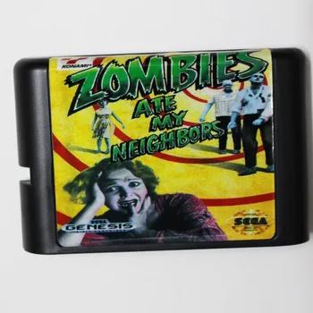 Zombie Valgė Mano Kaimynai 16 bitų MD Žaidimo Kortelės Sega Mega Drive Genesis