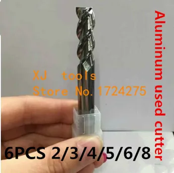 3F-2/3/4/5/6/8MM aliuminio lydinio frezavimo cutter, karbido, aliuminio frezavimui pjovimo,CNC Pabaigos frezavimo pjovimo ,CNC Frezavimo pin įrankis