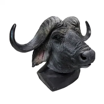 Aukštos kokybės Dirbtinės Helovino Maskaradas Šalys Bull Gyvūnų Cosplay Įtaisą Latekso Buffalo Kaukė