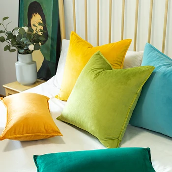 Vientisos Spalvos Aksomo Pagalvėlės Užvalkalas Padengti Užvalkalas pagalvių užvalkalus dekoratyvinis cojines decorativos para sofa