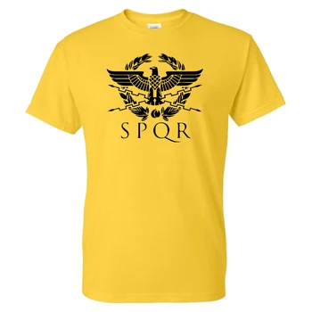 2020 Naujas SPQR Modelį, Print T-shirt Romos Gladiatorių Imperial Golden Eagle Vyrai Moterys Streetwear Sporto Atsitiktinis Marškinėliai vatos Pagaliukai