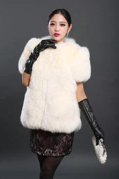 Natūralus kailio fox fur coat 2020 naujas fox mados kailio liemenė odos žolės fox fur trumparankoviai kailio liemenė
