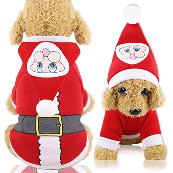 šuo kalėdų drabužius Mažų Šunų Kostiumų Santa Pug Čihuahua, Jorkšyro Naminių Kačių Drabužiai, Striukės Paltai Augintiniai Kostiumas