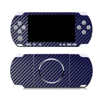 Mėlyna Anglies Pluošto Vinilo Oda Lipdukas apsaugos Sony PSP 3000 odos Lipdukai PSP3000