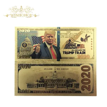 10vnt/Daug Naujų 2020 Metų Amerikoje Koziris Banknotų 2020 Doleris Vekseliai Banknotų į 24K Auksu Popieriniai Pinigai Dovanos
