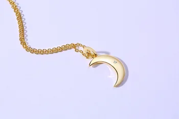 FXM VEE5 nerūdijančio plieno karoliai karšto parduoti populiarus vienišų moterų 10mm Mėnulis JAV meilužio dovana moterims, papuošalai