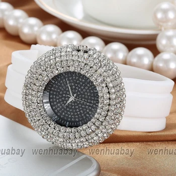 Mados Blingbling Kristalų Moterų laikrodžiai Prekės ženklo Moterys Silikono Kvarcinis Analoginis Sporto Žiūrėti Ponios Valandą Suknelė Relogio Feminino