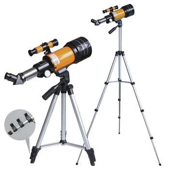 Astronomija 70mm Refraktoriumi Kelionės Teleskopas Vaikams ir Pradedantiesiems Rinkinys su trikoju Astronominis Teleskopas