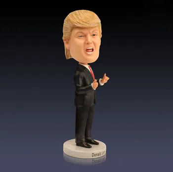 Naujovė Donald Trump Bobblehead Lėlės Purtyti Galvos Žaislai Anti-stresas Dervos Amatų Pobūdžio Papuošalai