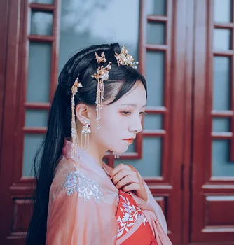 QIANJI Hanfu Noiva Tiara Acessórios para o Cabelo Traje Chinês Phoenix Coroa de Luxo Acessórios Vestido de Noiva Clássicos