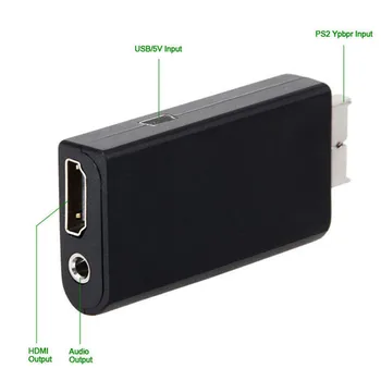 HDV-G300 PS2 HDMI 480i/480p/576i Audio Video Converter Adapteris, 3,5 mm Garso Išvesties Palaiko Visus PS2 Rodymo Režimai 1pc