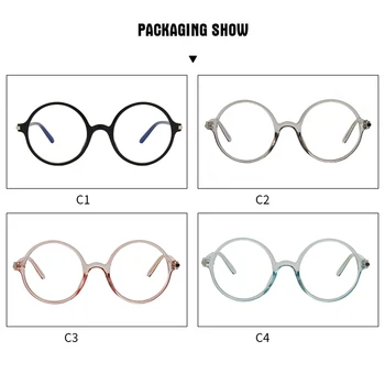 Mėlyna šviesa akinius rėmo kompiuterio akinius Vintage Retro Apvalių Akinių Rėmeliai Moterų Trumparegystė rėmo Vyrų Akinių Rėmeliai