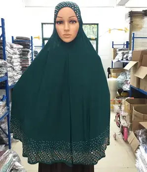 H1066a vėliau kaip didelis dydis melstis, hijab su cirkonio ir kristalai,musulmonišką hidžabą skara, nemokamas pristatymas