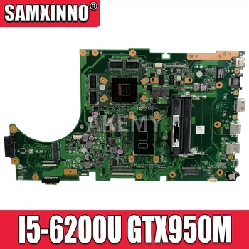 Akemy Nešiojamojo kompiuterio motininė plokštė, skirta ASUS X756UXK X756UX X756UW X756UWK X756UJ X756UB X756UV X756UQ mainboard I5-6200U GTX950M-4G DDR3
