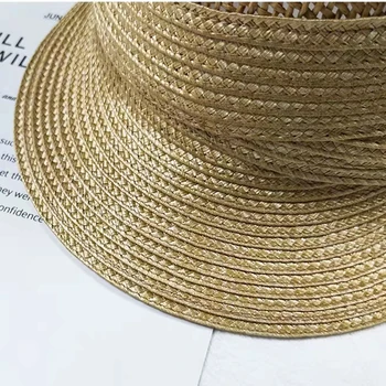 Naujas Jojimo Derby Kepurės Snapeliu Sobrero Saulės, Skrybėlės Moterims Žmogus Didelis Kraštų Šiaudų Skrybėlę Su Laivapriekio Vasaros Skrybėlę Moterų Paplūdimio Kepurė