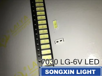 500pcs UŽ LG Innotek LED smd 7030 led šaltai balta 100-110lm LED Backlight 1W 7030 6 V Cool white TV Taikymas