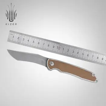 Kizer medžioklės peilis KI4510A4 Matanzas titano & micarta rankena peilis su s35vn plieno ašmenys naudinga lauko rankiniai įrankiai