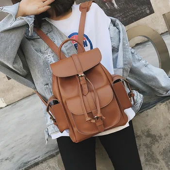 Moterų maišas 2019 m. vasarą vientisos spalvos moteriška akademinio stiliaus studentų laisvalaikio krepšys, kelioninis krepšys mados
