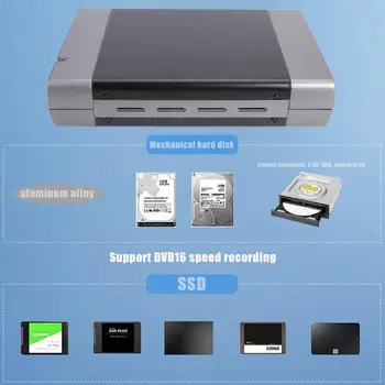 5.25 colio Optinio Disko Gaubto USB3.0/2.0 SATA MUMS/ES Adapteris Standžiojo Disko Atveju Paramos DVD 16 Greičio Įrašymo Kietajame Diske Atveju