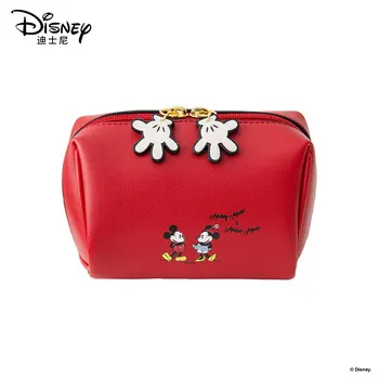 Disney Kosmetikos Krepšys Mielas Peliukas Multi-funkcija Moterų Rankinės Makiažas atsparus Vandeniui Kelionės Kosmetikos Krepšys Moterų Odos Rankinės