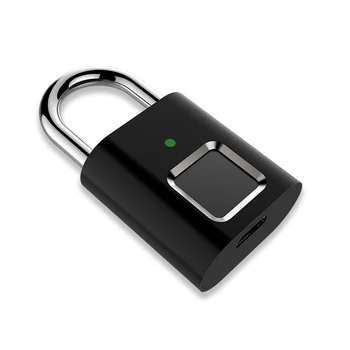 Pirštų atspaudų Spynos Smart Durų Užraktas IP65 Vandeniui Saugumo Skaitmeninis Užraktas Nešiojamų pirštų Atspaudų Spynos, USB Keyless Užraktas