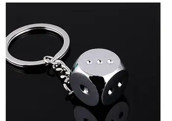 10vnt/daug vyras moteris atsitiktinis metalo key chain aikštėje kauliukai skiedra raktų žiedas unisex 