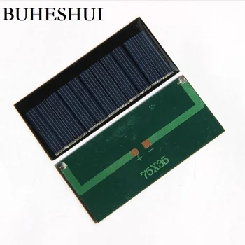BUHESHUI 5.5 V 60MA 0.33 W Mini Saulės Kolektorių Saulės Energijos 3,6 V Baterija Saulės Elementų 35*75*3MM, 5vnt/lot Nemokamas Pristatymas