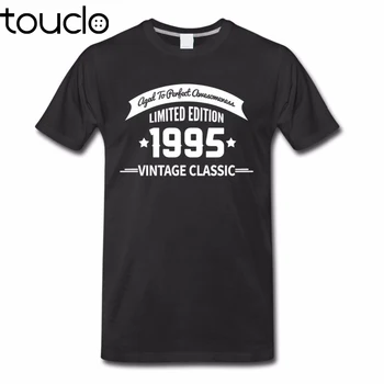 Naujas trumpomis Rankovėmis Vyrams Homme Mados Vyrai Tee marškinėliai Senovinių Klasikinių 1995 M. Gimimo Metai spausdinimo Medvilnės Marškinėliai