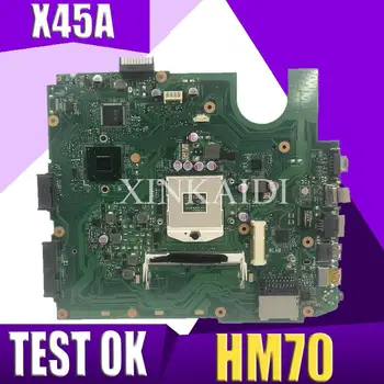 XinKaidi X45A Nešiojamojo kompiuterio motininė plokštė, skirta ASUS X45A Bandymo originalus mainboard HM70 DDR3