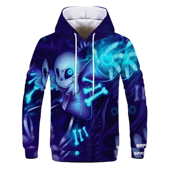 Skeletas 3D atspausdintas hoodie palaidinukė hoodie prekės aukštos kokybės sportinė striukė mados striukė nauja