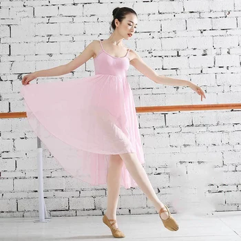 Moterų suknelė lyrinis suknelė-ballerina baleto šifono suknelė šokių suknelė camisole imperijos siūlės suknelė medvilnės ilgai šokių tutu sijonas