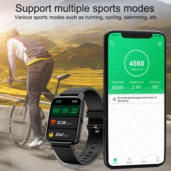2021 Naujas H80 Smart Watch Vyrų Sporto Fitness Tracker 1.69 Colių Jutiklinis Ekranas Smartwatch Moteris 