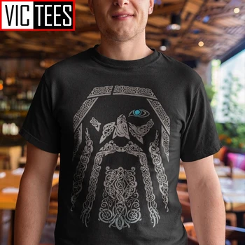 Vyrų Marškinėliai Vikingai Odin Vyrų Medvilnės Tees Viršūnes Tėvo Dovana Retro Adult T-Shirt Plius Dydis