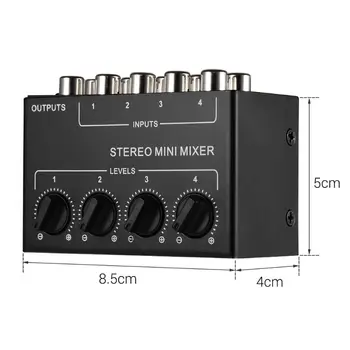 CX400 Mini Stereo 4-Kanalo Pasyvus Maišytuvas Maišytuvas Stereo Balionėlis Gyventi Studija R9CB