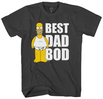 Homer Simpson Simpson Geriausias Tėtis BOD Vyrų Suaugusiųjų Grafinis Tee Marškinėliai Drabužių Populiarus T-Shirt Crewneck Medvilnės Tees