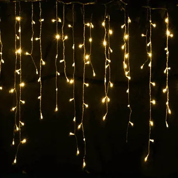 5m Kalėdinė Girlianda LED Užuolaidų Varveklis Styginių Šviesos 220V Ašaros 0.4-0.6 m Sodo Etape Lauko Vestuves Baras Pasakų Žibintai
