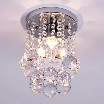 Šiuolaikinės chromo/Aukso blizgesio LED Krištolo rutulį liustra kristalų lempos Liustra Apšvietimo Šviestuvas, Kabamųjų Lubų Lempa Kristalų