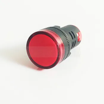 16mm plastiko lemputė vandeniui Signalo lemputė nr. laidas 12V 24V 220v galia signalo lemputė LED indikacijos lemputė