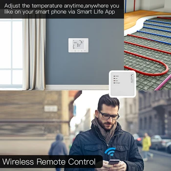 WiFi Smart Termostatas Sienos Pakabinti Elektriniai grindų Šildymo Temperatūros Reguliatorius Darbui su Alexa 