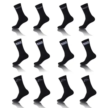 KAPPA Pakuotėje yra 12 porų, sporto kojinės pagamintos iš medvilnės juoda ir balta