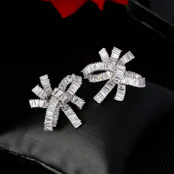 SINZRY Hotsale Anti-alergijos šviečia bowknot dizaino lady stud auskarai sweety mados korėjos stilingas papuošalai