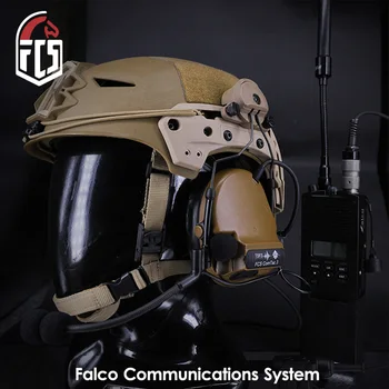 FCS C3 laisvų Rankų įranga COMTAC3 Pikapas Triukšmą, Ausinių Taktinis Headset - Black/Tan/Olive Drab (Balso + Silikono Versija)