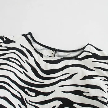 Paryžiaus Mergina Rudenį Moterų Palaidinė O-Kaklo Marškinėliai Backless Seksualus Tuščiaviduriai Iš Nėrinių Zebra-Stripe Modelis Viršūnes Ilgomis Rankovėmis Marškinėliai