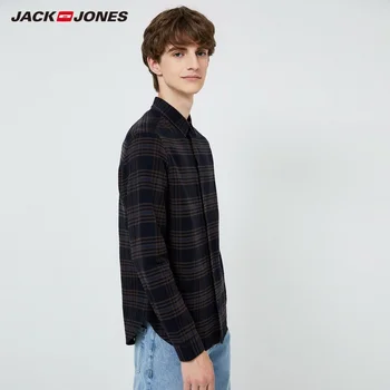 JackJones Vyrų Verslo Atsitiktinis Pledas Medvilnė Reguliariai tinka Marškinėliai Mada|219305530