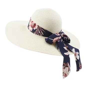 Sulankstomas Mados Moterų rinktinėje vasarą Kieto Spalvos Gėlių variklio Dangtis, Merginos, Paplūdimys, Šiaudų kepurė skrybėlės moterims шляпа женская летняя