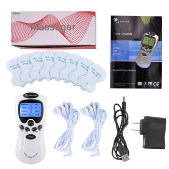 8 Režimai DEŠIMTIS Elektros Terapijos Massager Backlight LCD Ekranas Raumenų Stimuliacija Valymo Įrenginys Dual Channel Nugaros Skausmo