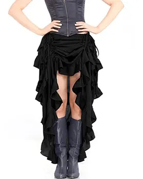 Gotikos Seksualus Elastinga Juosmens Korsetas, Sijonas suvarstomi Asimetriškai Viktorijos Sijonas Parodijos Mergina Karibų piratų sijonas S-6XL
