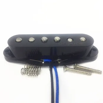 OriPure Derliaus Išskirstytų Alnico 5 Single Coil Elektrinė Gitara Pikapas Viduryje 6.4 k Juodas Strat Stiliaus Gitara Dalys