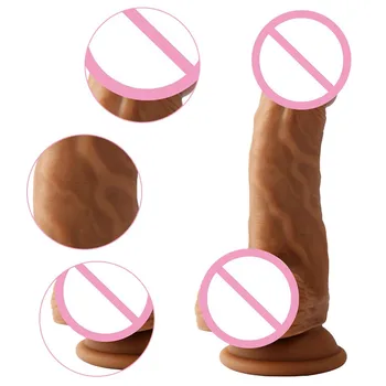 17cm Lankstus Varpos Tikroviškas Dildo Makšties Massager siurbtukas G Spot Klitorio Stimuliacijos Sekso Žaislai Moterims, Masturbator